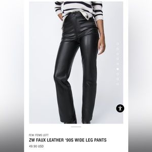 Zara leather pants